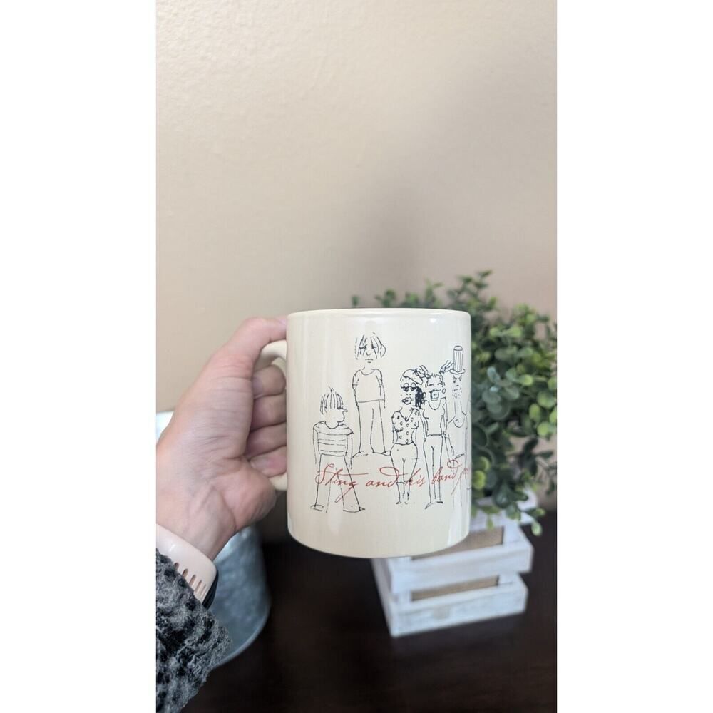 "Sting and his band pose for a mug shot" coffee mug Vintage Rock Band Classic